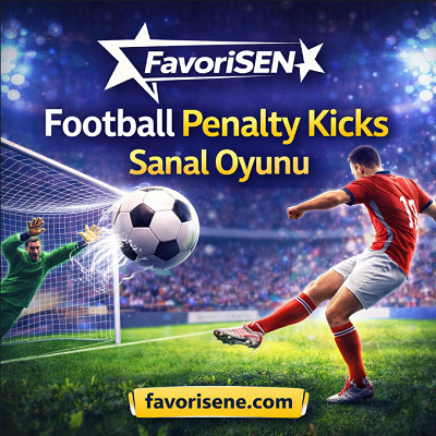 Favorisen Football Penalty Kicks sanal penaltı oyunu bahis seçeneklerini gösteren ekran görüntüsü.