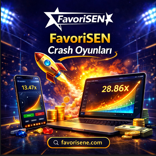 Favorisen crash oyunu çarpan grafiği ve kazanç sistemi.